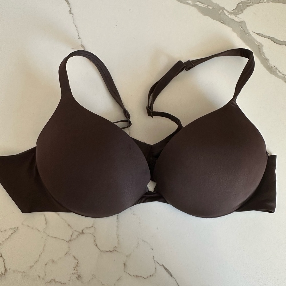 Skims Ultimate Push Up Plunge Bra Cocoa Brown Size 34A